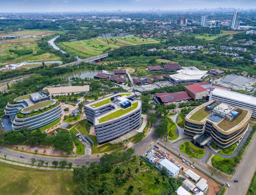 600 m ke BSD Green Office Park