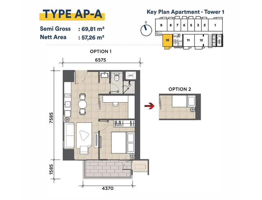 Apartemen 2BR AP-A 2